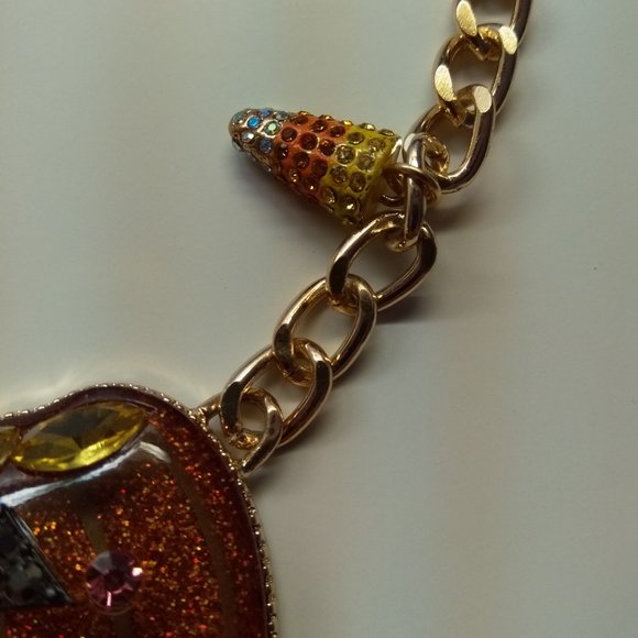 Betsey Johnson New Jack-O-Lantern and Candy Corn Necklace - Picture 3 of 4